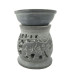 Oil Burner, Soapstone, Elephant, Grey