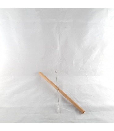 Bamboo straw with cleaner