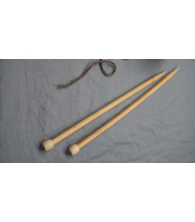 Knitted needles bamboo 34 cm