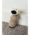Knitted/Crochet Seagull on Bollard
