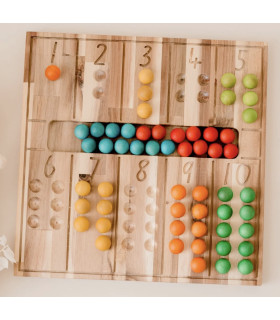 Natural Counting Board & Ball Set